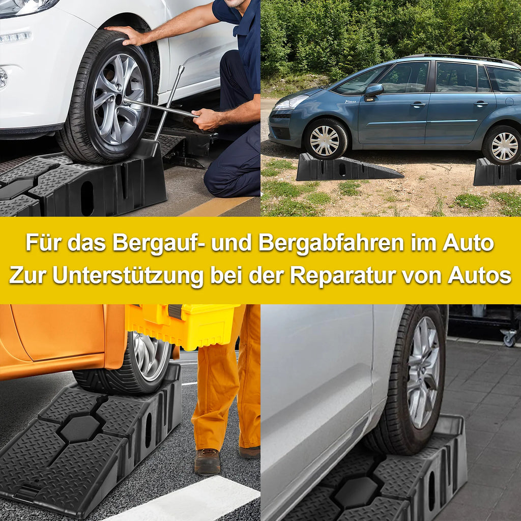 Sonnewelt 2er-Set Kunststoff Auffahrrampe bis 2.5T