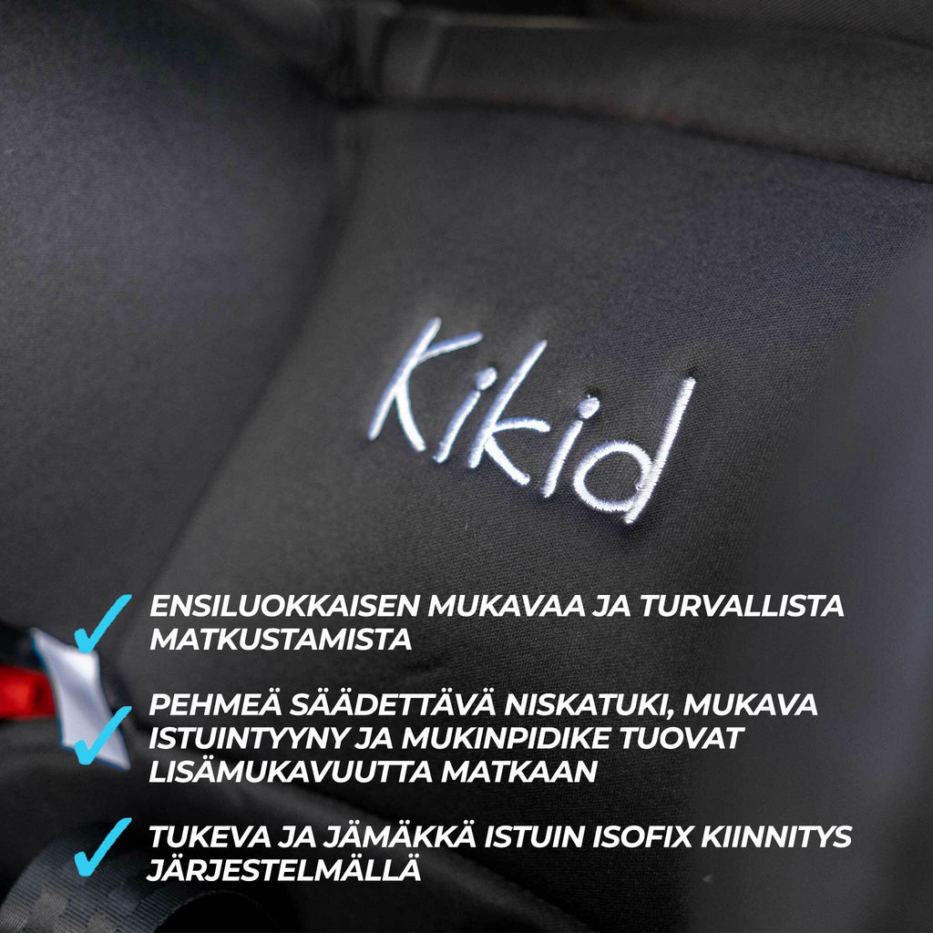 Kikid Kindersitz Premium, ISOFIX, 9-36 kg Black Edition
