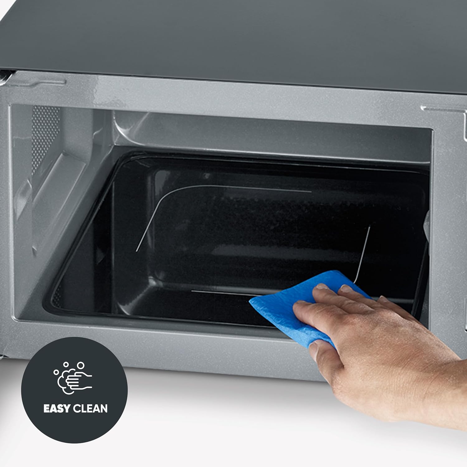 SEVERIN 2-in-1 Mikrowelle mit Grill 800 W, Grillofen mit 25 L Kapazitt und 9 Leistungsstufen, Mikrowelle mit Grillrost und Drehteller, silber, MW 7785
