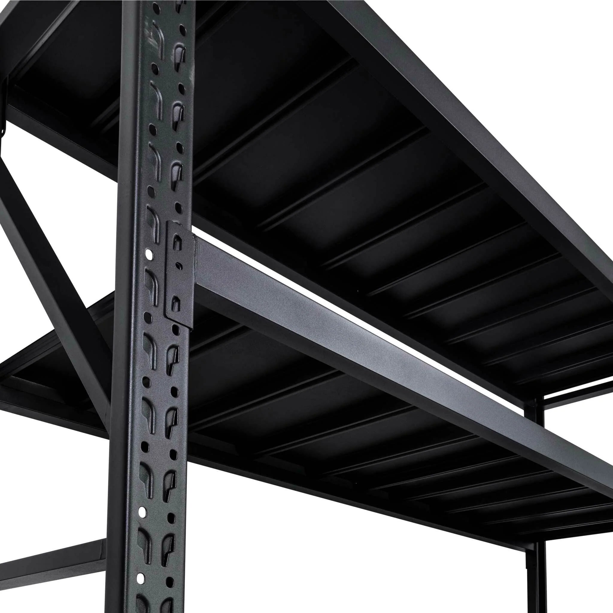 Fornorth Schwerlastregal 3200kg, 200x60x200cm, Schwarz