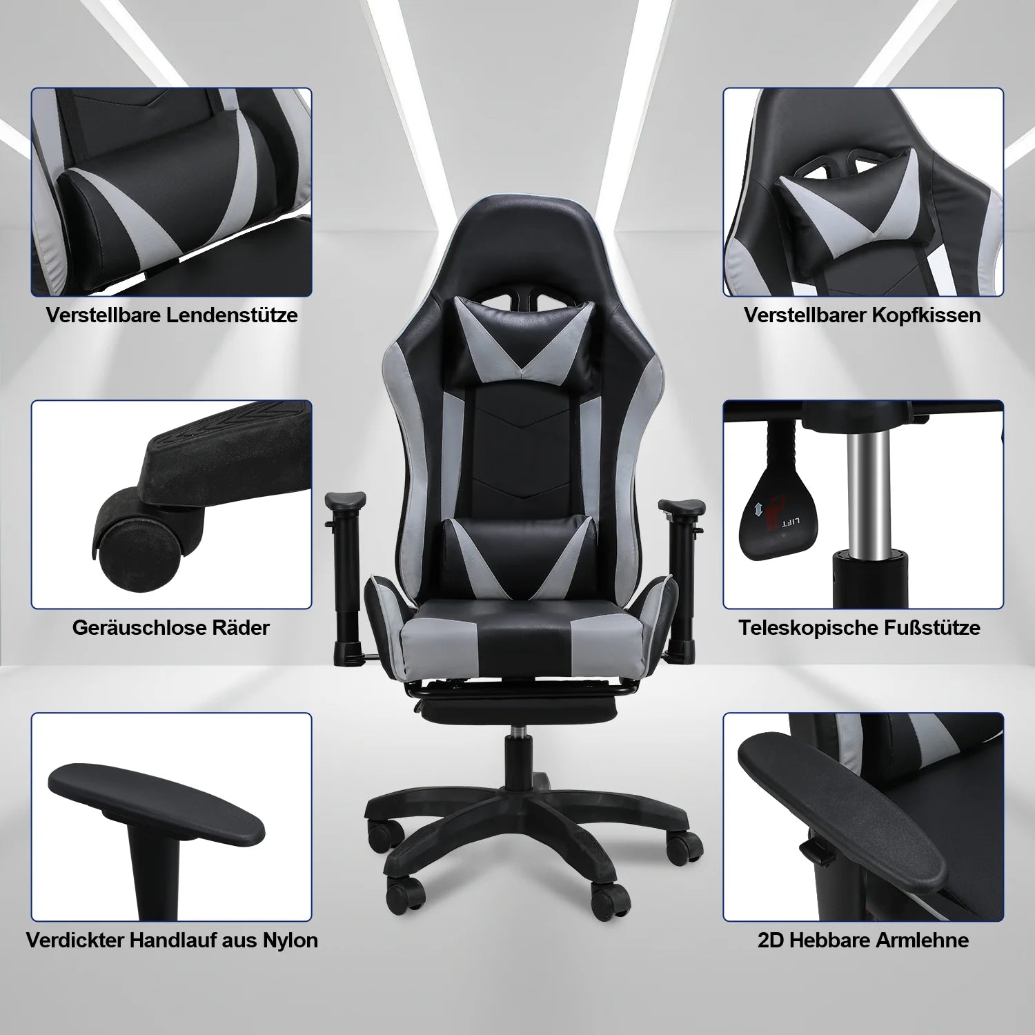 Sonnewelt Gaming Stuhl Bürostuhl Computerstuhl