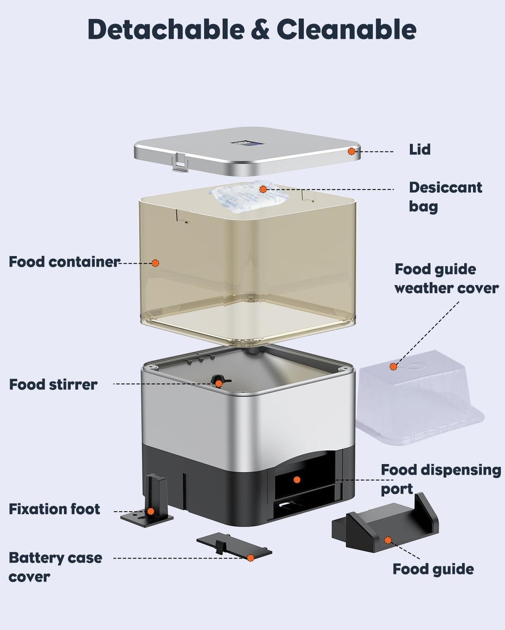 Pawfly Automatic Fish Feeder for Pond 10 L Large Capacity Vacation Timer Pond Fish Feeder Adjustable Fish Food Dispenser Moisture-Proof Outdoor Koi Fish Feeder, Battery Powered (Battery Not Included)