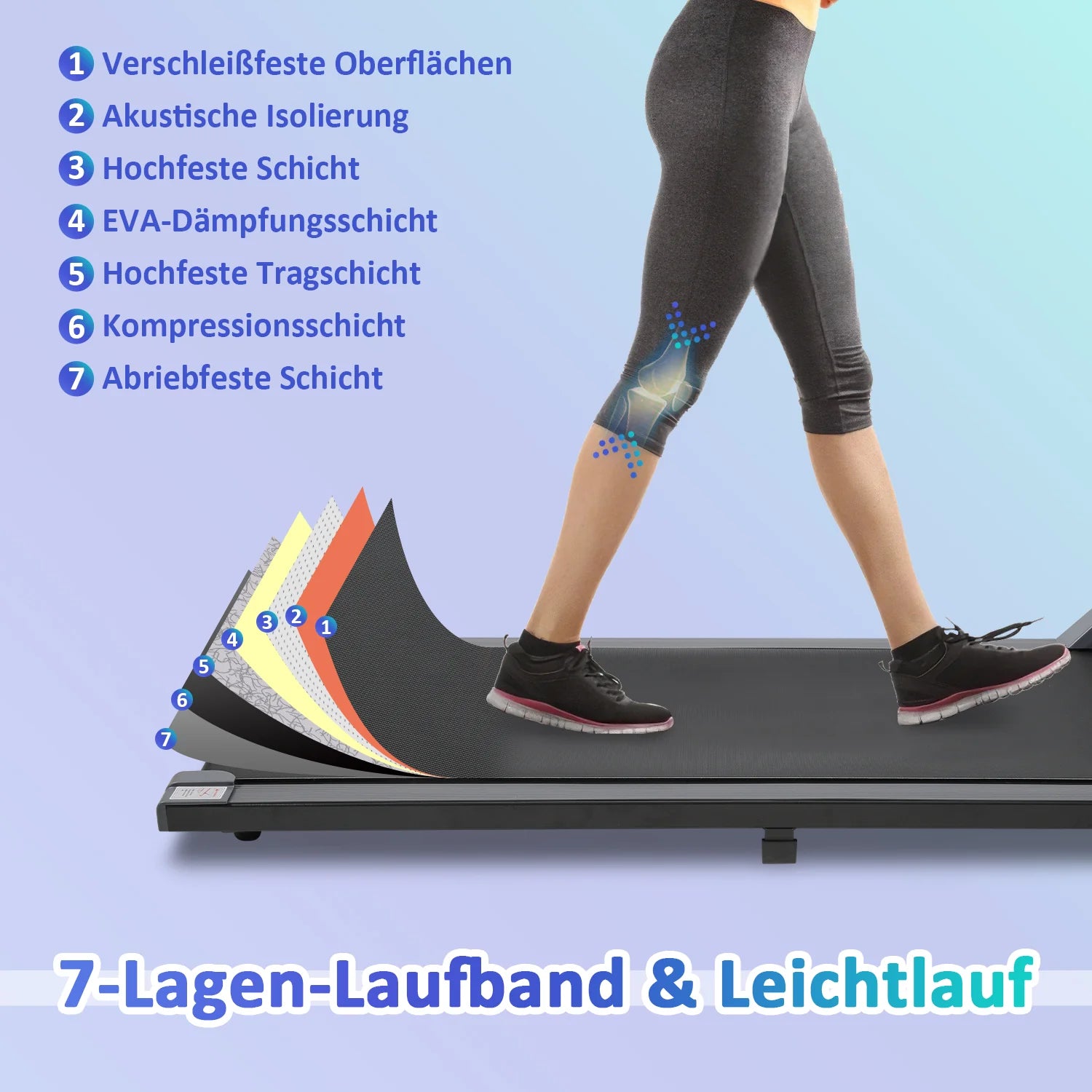 Sonnewelt Laufband für Zuhause mit LED-Anzeige Fernbedienung und App Steuerung