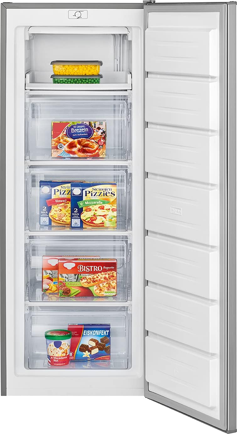 Bomann Congelatore a pozzo | Congelatore verticale | Congelatore | Capacità netta 168 litri | Porta reversibile | Scomparto congelatore 4 stelle | GS 7340 inox