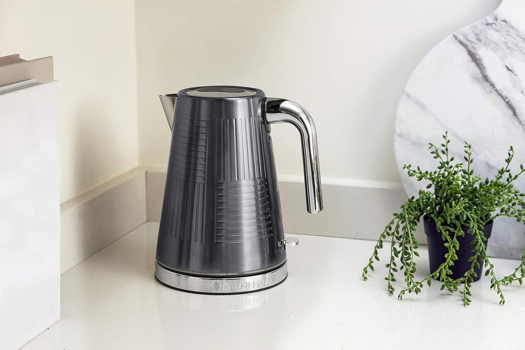 Russell Hobbs GeoSteel Set Colazione: Tostapane, Bollitore e Macchina per il Caffè