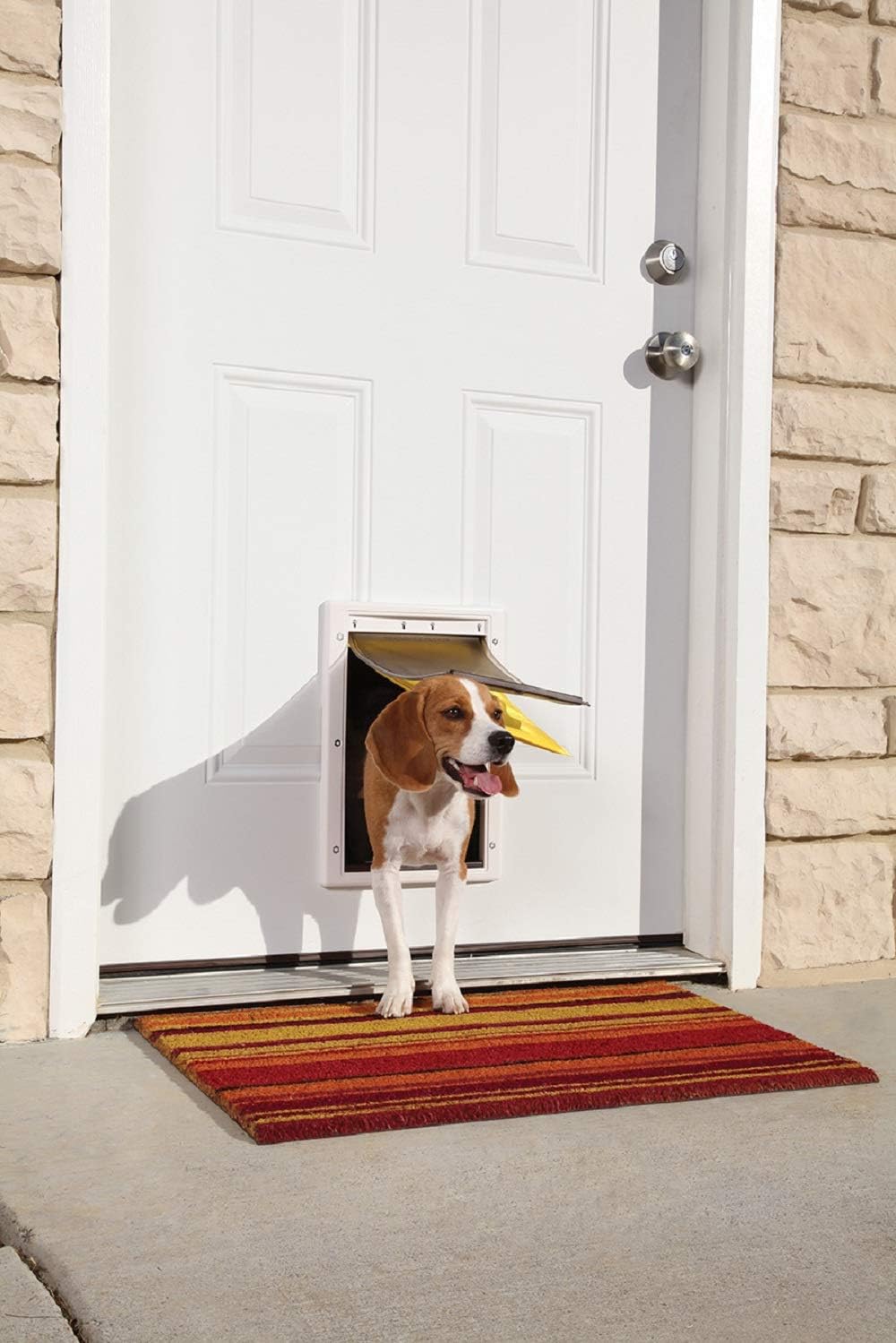 PetSafe Aluminium-Haustiertür für extremes Wetter , Energieeffiziente Katzen- und Hundeklappe, Für Haustiere bis 18 kg, Gre M