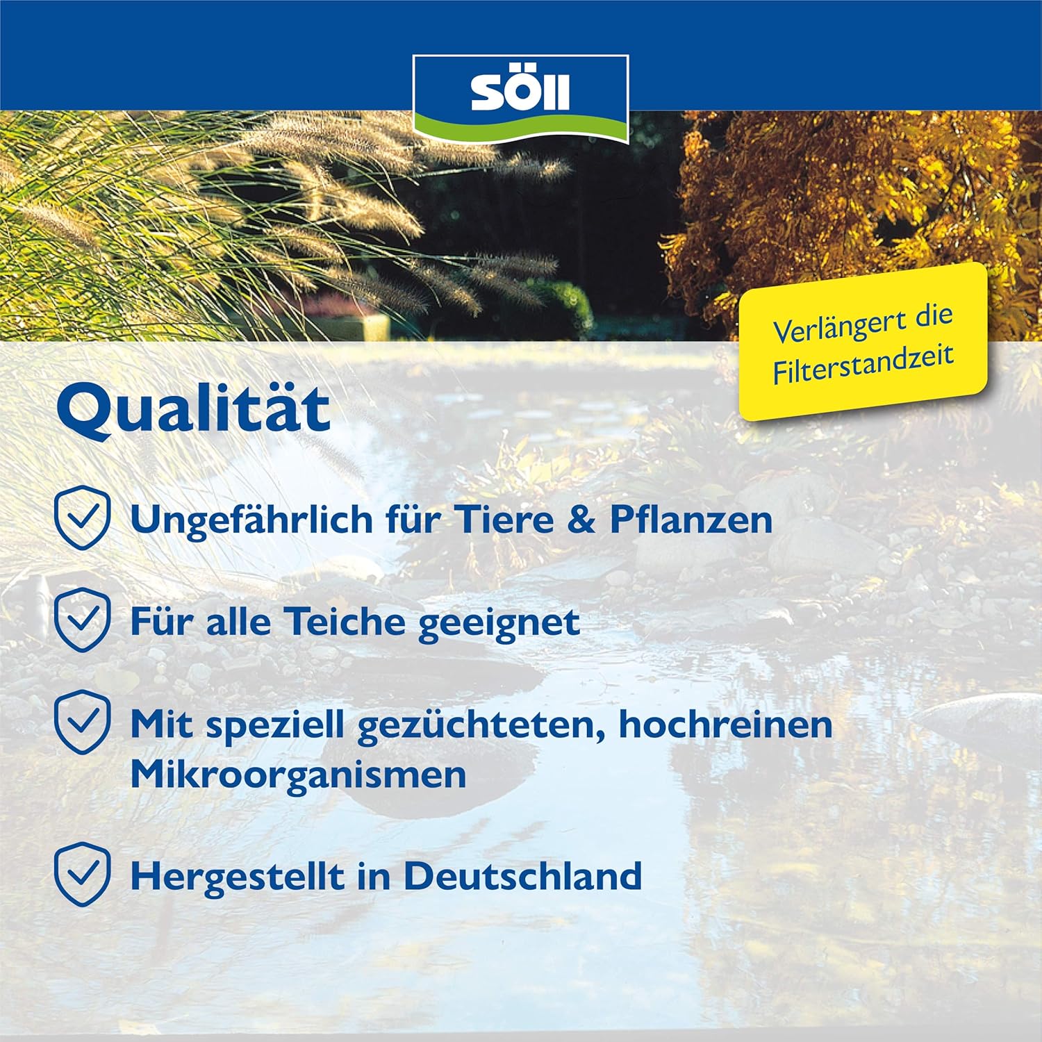 Oase 50170 SwimSkim CWS & Söll 14432 FilterstarterBakterien hochreine Mikroorganismen für Teiche 500 g - natürliche Filterbakterien aktivieren die Biologie der Filter im Gartenteich