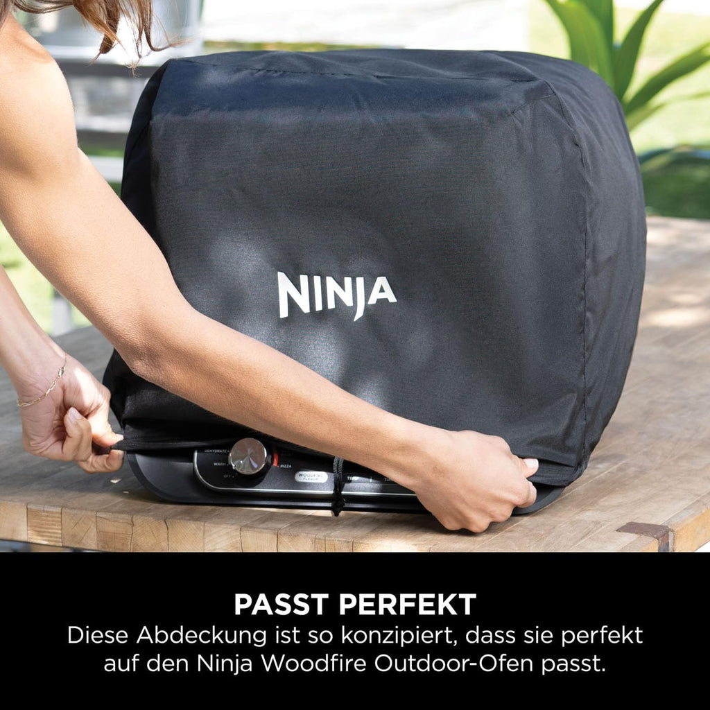 Ninja Woodfire verstellbarer Ständer und Beistelltisch, Außenofen- und Grillständer, robuster Outdoor-Kochtisch und Pizzaofenständer, Schwarz 4718J800EUUK