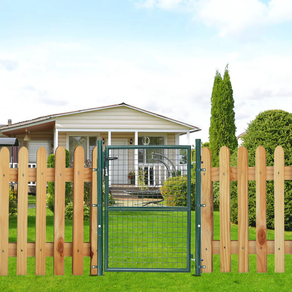 Sonnewelt Cancello da giardino Verde con serratura