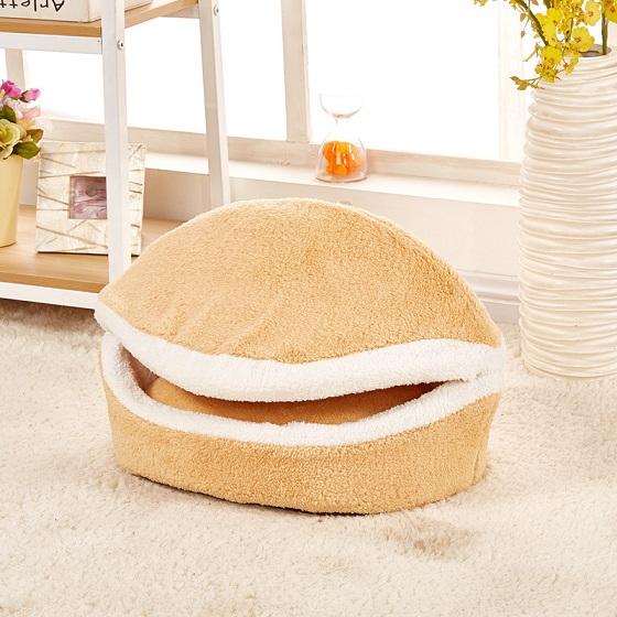 Gemütliches Bürgerfrmiges Kuschelbett mit Windschutz – Perfekter Rückzugsort für Haustiere