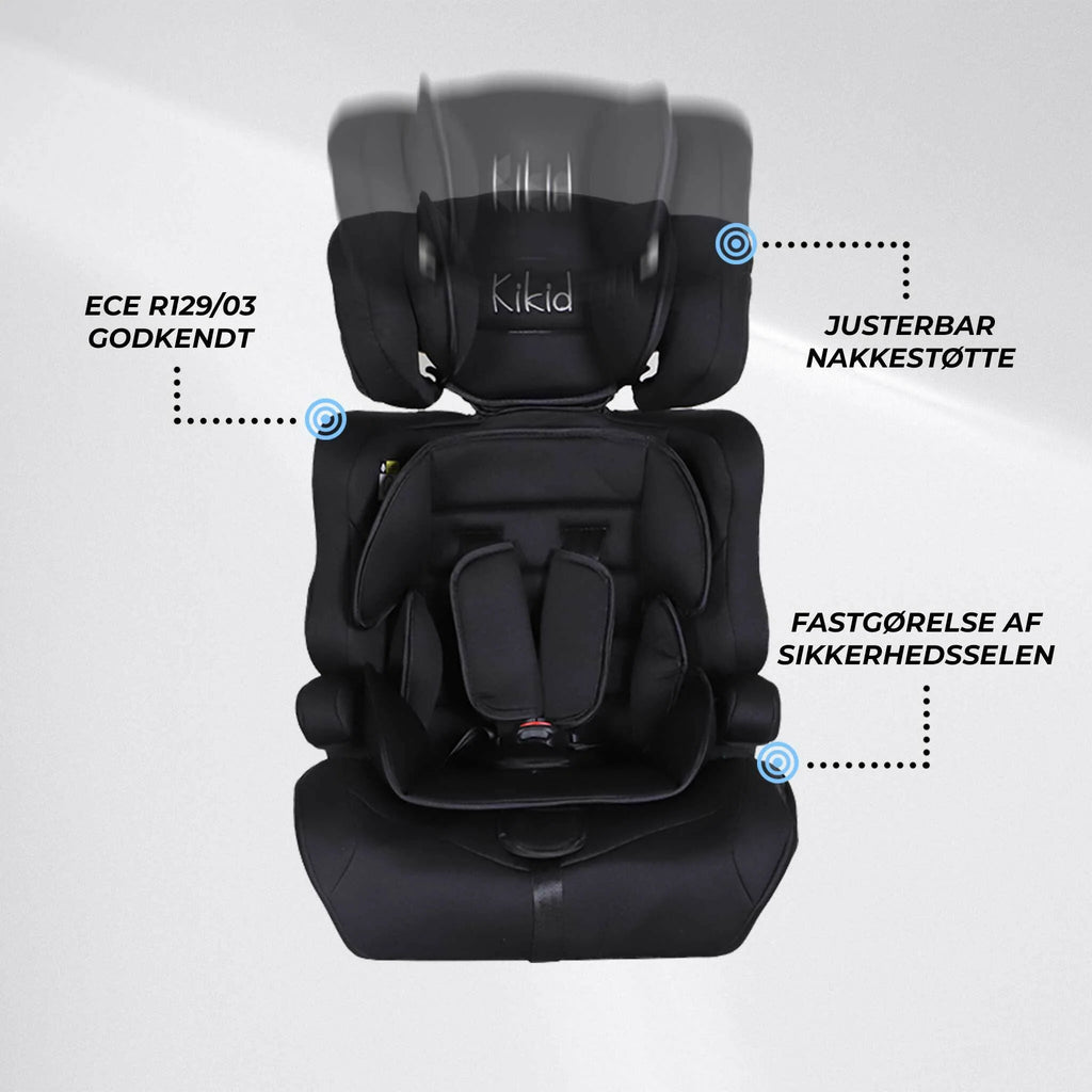 Kikid Kindersitz Basic 76-150cm R129, schwarz