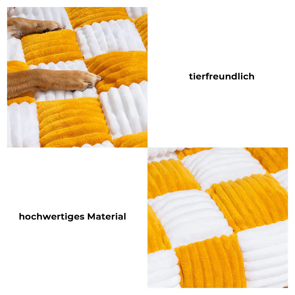 Kuschelige Karomuster Haustier-Decke für Sofa- und Mbel-Schutz