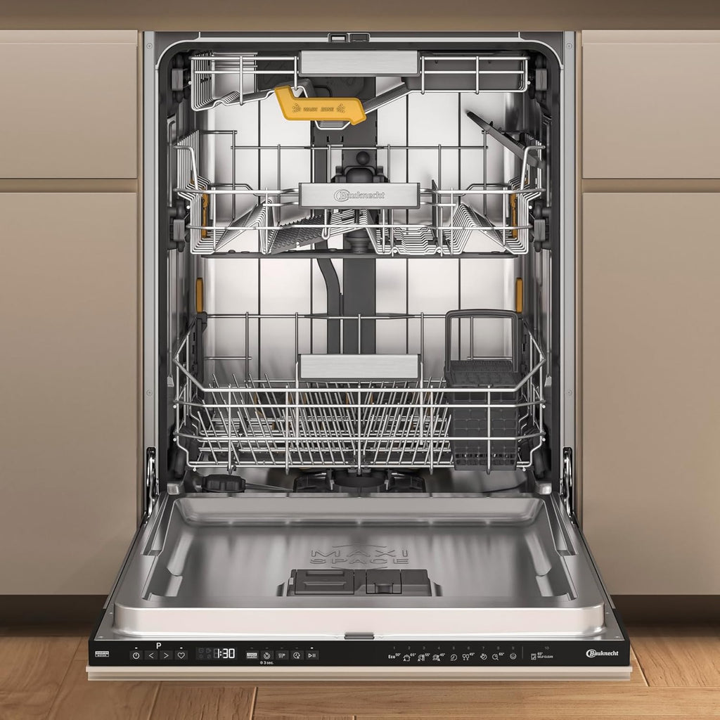 Bauknecht BCIO 3T341 PLET Lavastoviglie completamente integrata 60 cm/Acciaio inox/14 coperti/10 programmi standard e 1 programma sensore/PowerClean/ActiveDry/Cassetto portaposate/Protezione completa dall'acqua