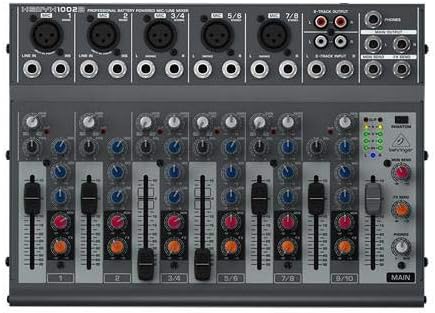 Behringer XENYX 1204USB Mixer premium a 12 ingressi 2/2-Bus con preamplificatori microfonici XENYX e compressori, EQ "britannico" e interfaccia USB/Audio