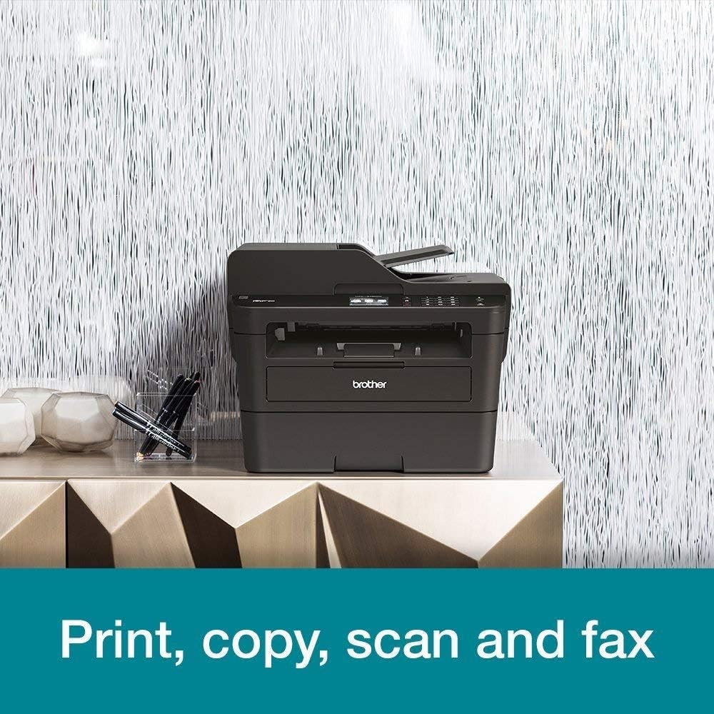 Brother MFC-L2835DW | Stampante multifunzione 4-in-1 (stampa/scansione/copia/fax) Laser monocromatica – Wi-Fi ed Ethernet – Alimentatore automatico documenti (ADF) da 50 fogli – Velocità di stampa di 32 pagine