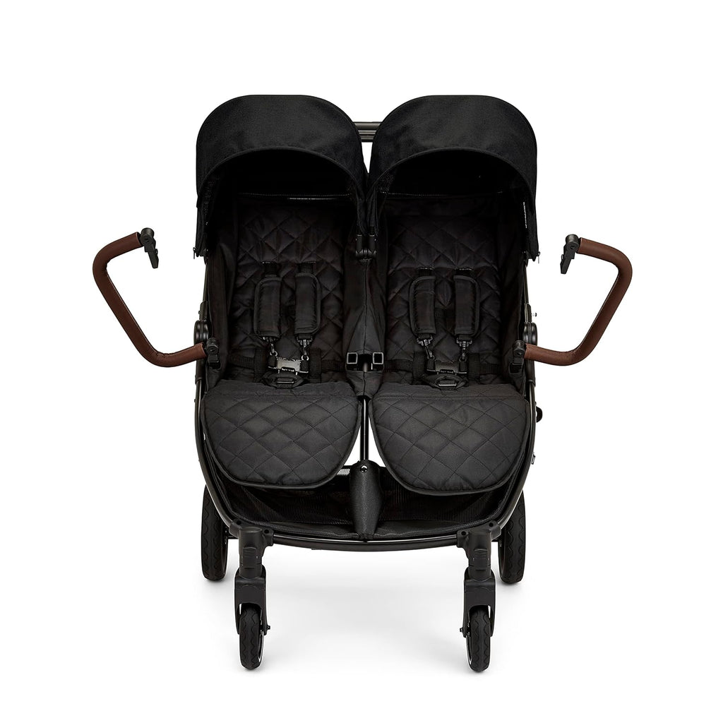 Venus Max Doppel kinderwagen - adatto dalla nascita fino a 15 kg (circa 3 anni), passeggino doppio compatto, leggero, pieghevole, inclusi parapioggia e coprigambe (Biscuit)