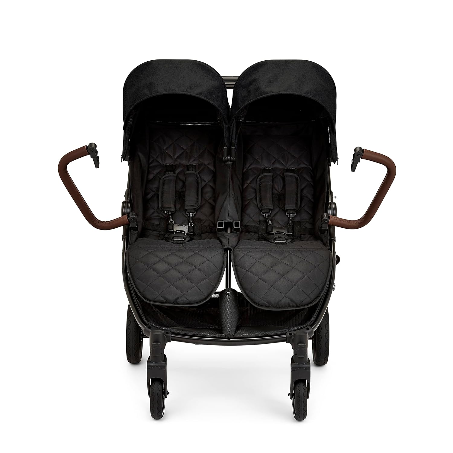 Venus Max Doppel kinderwagen - adatto dalla nascita fino a 15 kg (circa 3 anni), passeggino doppio compatto, leggero, pieghevole, inclusi parapioggia e coprigambe (Biscuit)