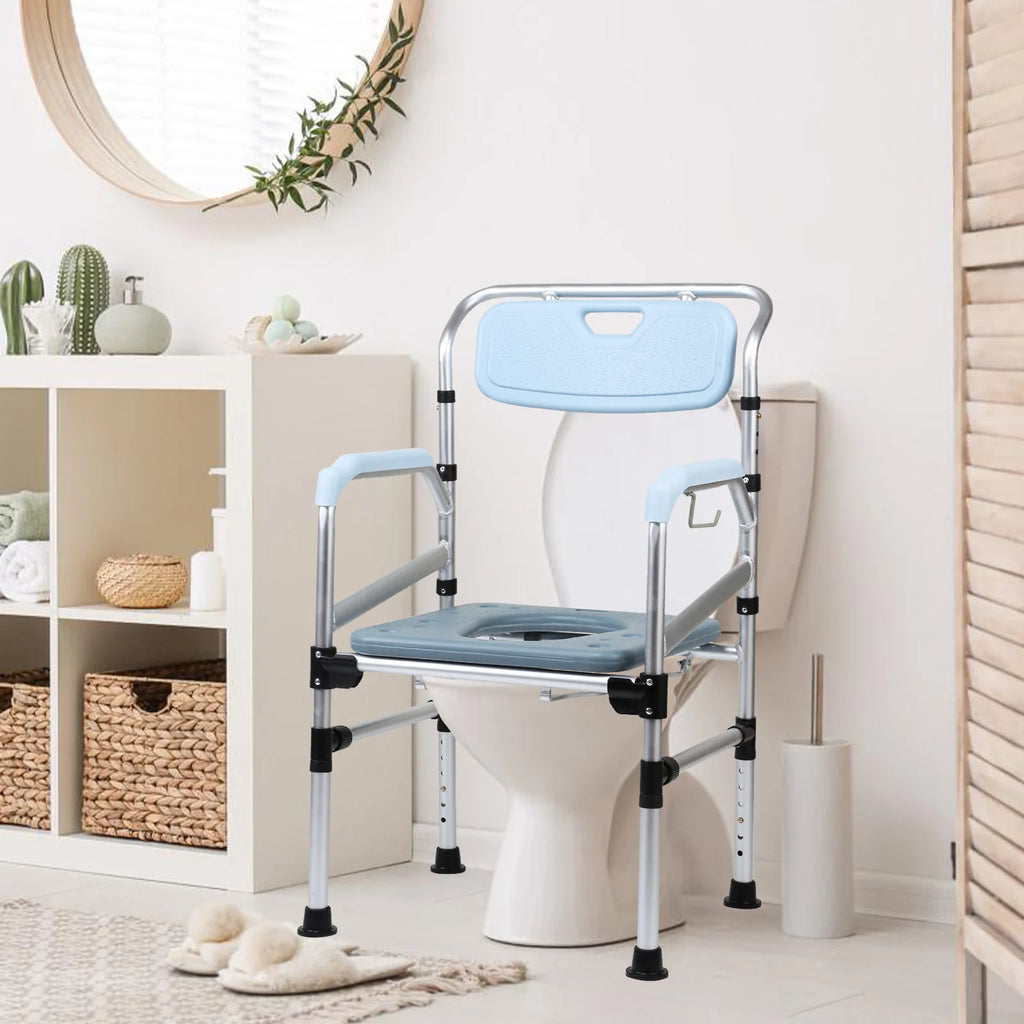 Sonnewelt Sedia comoda regolabile in altezza con sedia WC inclusa