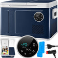 KESSER® Frigorifero Portatile a Compressore 2in1 Doppia Zona Fredda & Congelatore, Box Congelatore Elettrico con 2x Ghiaccioli & Controllo Touch LED | Refrigerazione fino a -20 °C per Campeggio, Auto, Camion 12/24V 230V