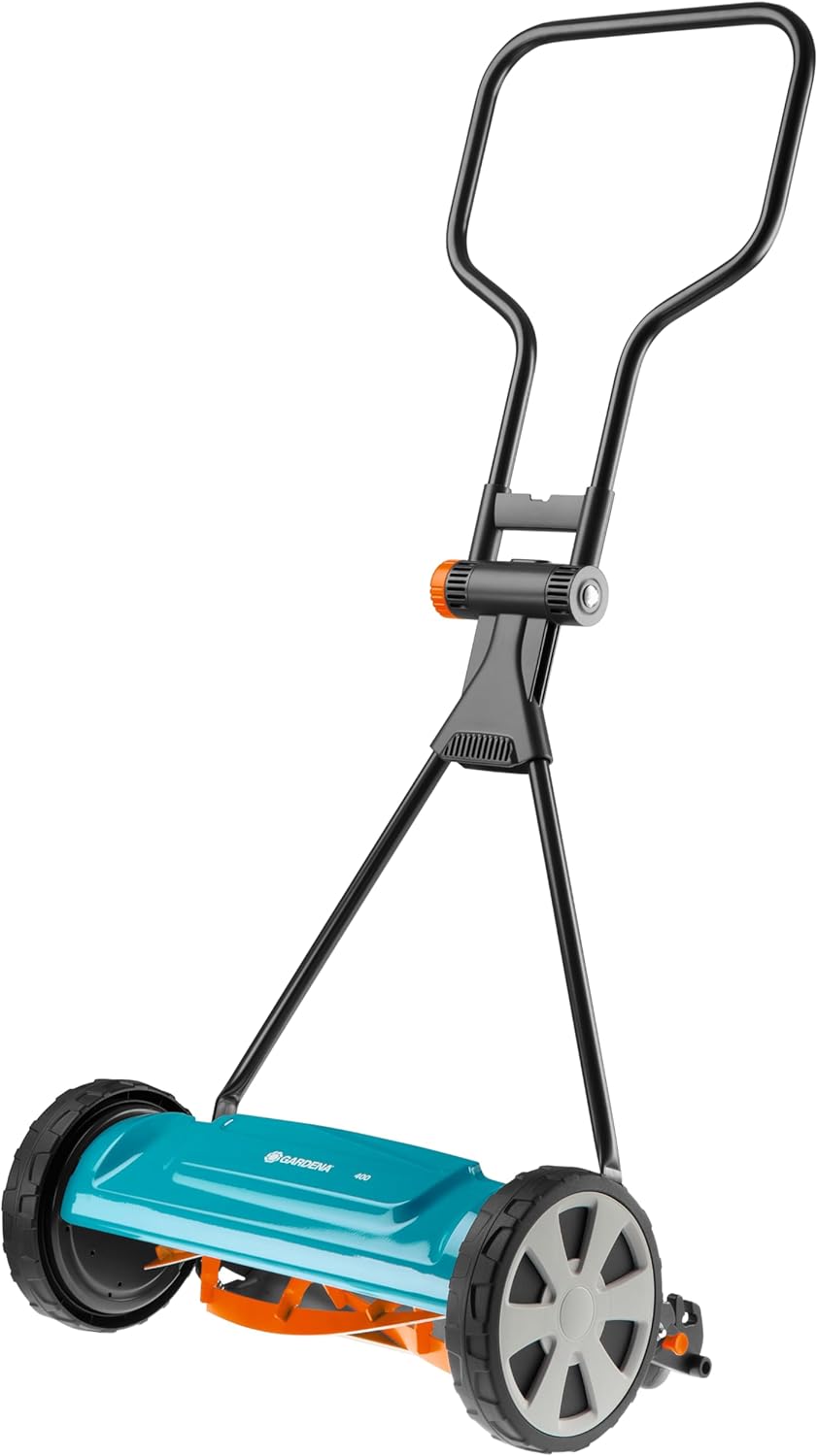 Gardena Classic Spindelmäher 400: Tagliaerba manuale con larghezza di taglio di 40 cm per superfici fino a 200 m², albero portalame in acciaio di qualità, tecnica di taglio senza contatto, silenzioso e preciso (4018-20)