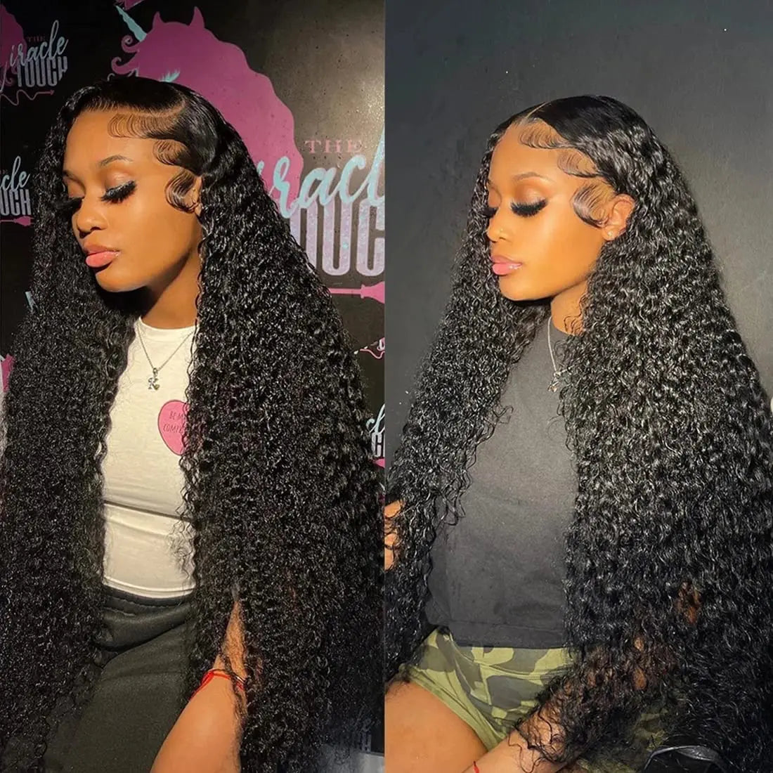 Meerwasser-Wave Lace Front Perücken Echthaar 13x4 HD Lace Frontal Perücken für Frauen Echthaar 180% Dichte Nass und Wellige Echthaarperücken