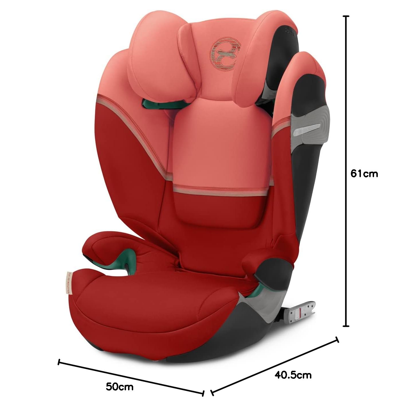 CYBEX Gold Seggiolino auto Solution S2 i-Fix, Per auto con e senza ISOFIX, 100-150 cm, Da 3 a 12 anni circa (15-50 kg), Lava Grey