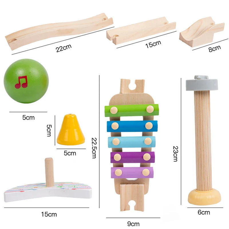 Pista delle biglie musicale - Melodie Montessori - Giocattolo sensoriale
