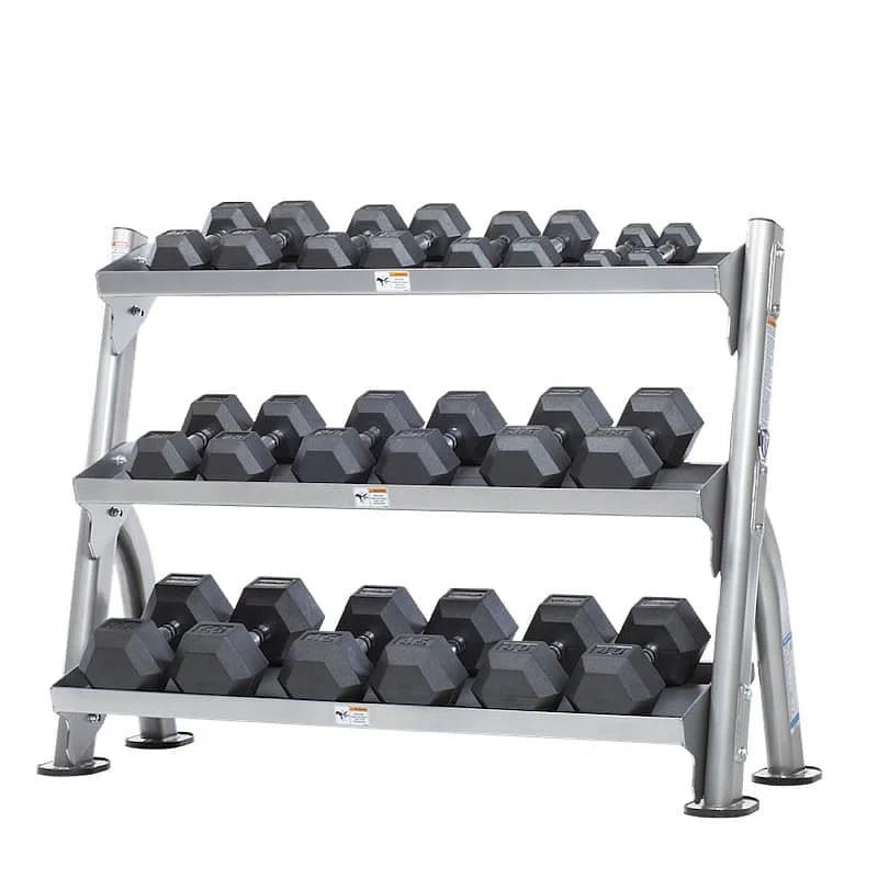 Tuff Stuff CDR-300 Porta manubri/kettlebell a 3 ripiani