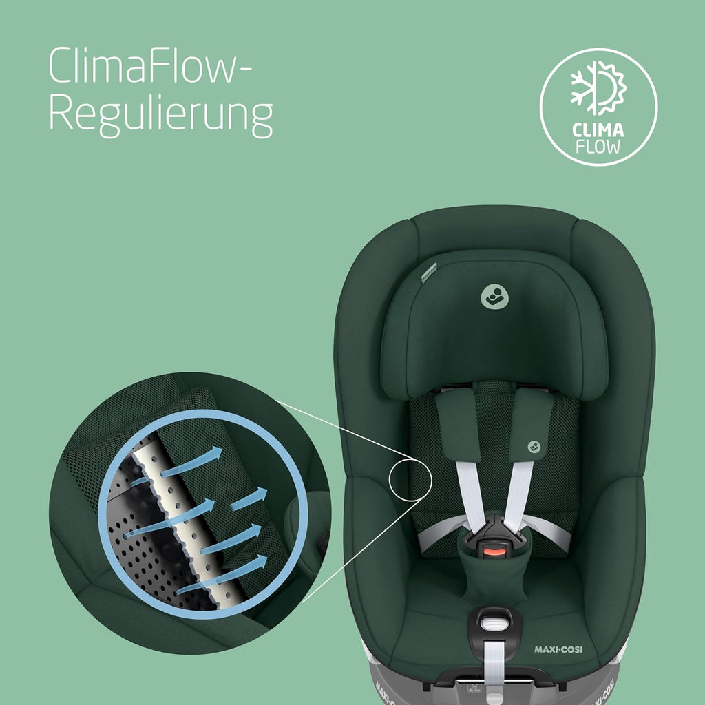 Maxi-Cosi Pebble 360 i-Size Babyschale Drehbar, Neugeborenen Autositz 360 Grad, 0–15 Monate (40–83 cm), Drehung mit einer, ClimaFlow, Easy-In-Gurt, G-CELL Seitenaufprallschutz, Essential Graphite