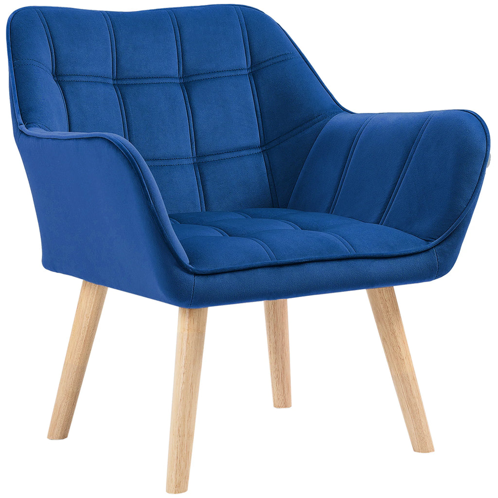 HOMCOM Polsterstuhl Skandi-Design kräftige Farben Blau