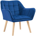 HOMCOM Polsterstuhl Skandi-Design kräftige Farben Blau