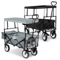 Carrello Pieghevole da Trasporto Sonnewelt Bollerwagen con Tetto, Portata 80 kg