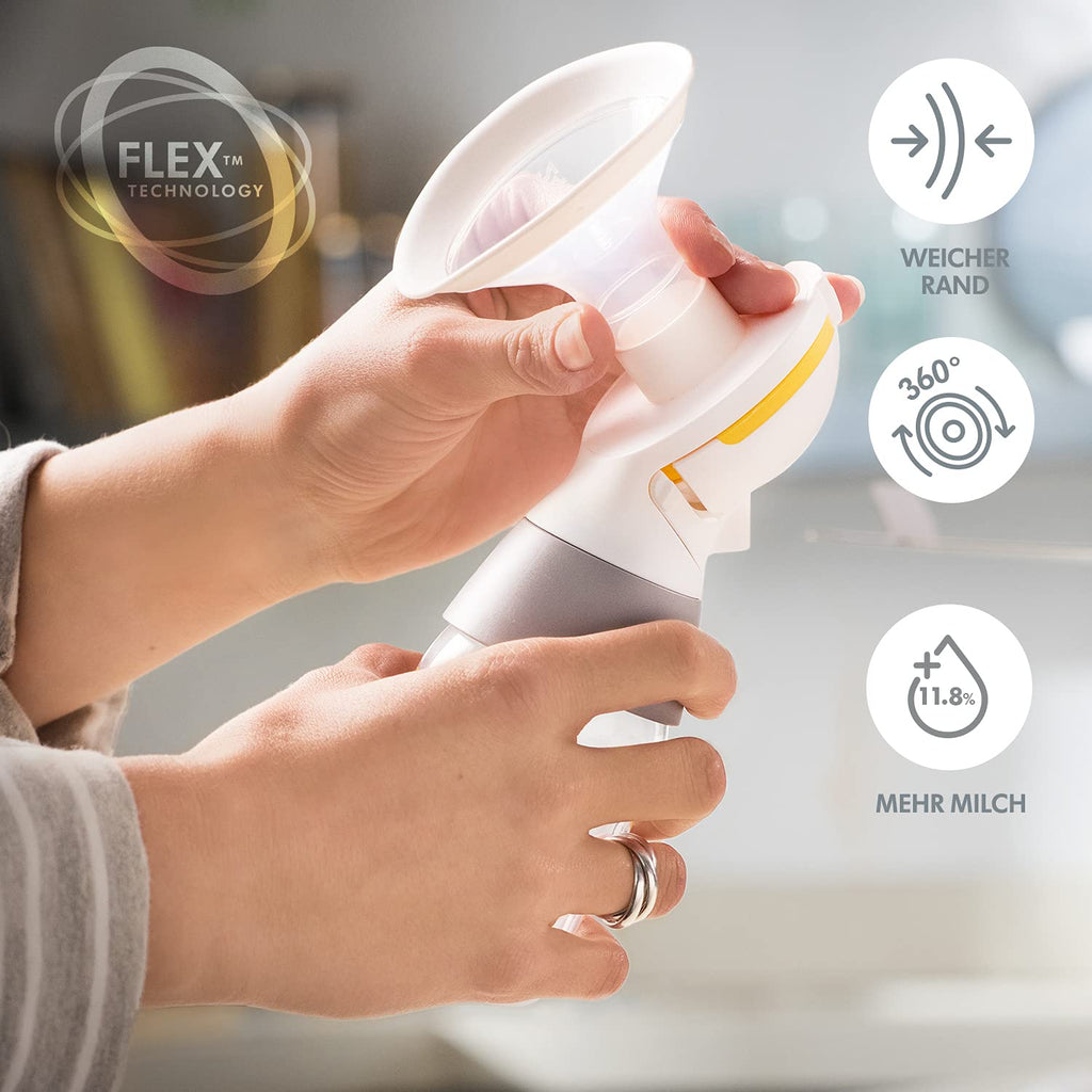 Medela Swing Maxi Tiralatte Elettrico Doppio a Mani Libere – Design Semplice e Intuitivo per l'Uso in Movimento – Connettibile all'App Medela Family
