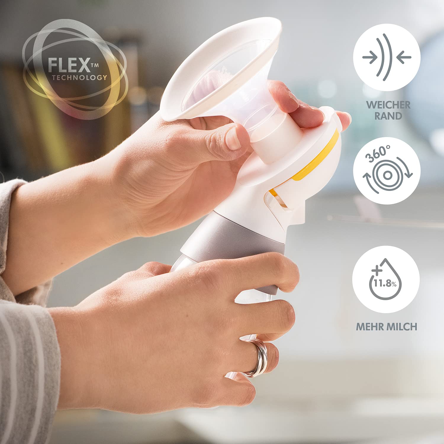 Medela Swing Maxi Tiralatte Elettrico Doppio a Mani Libere – Design Semplice e Intuitivo per l'Uso in Movimento – Connettibile all'App Medela Family