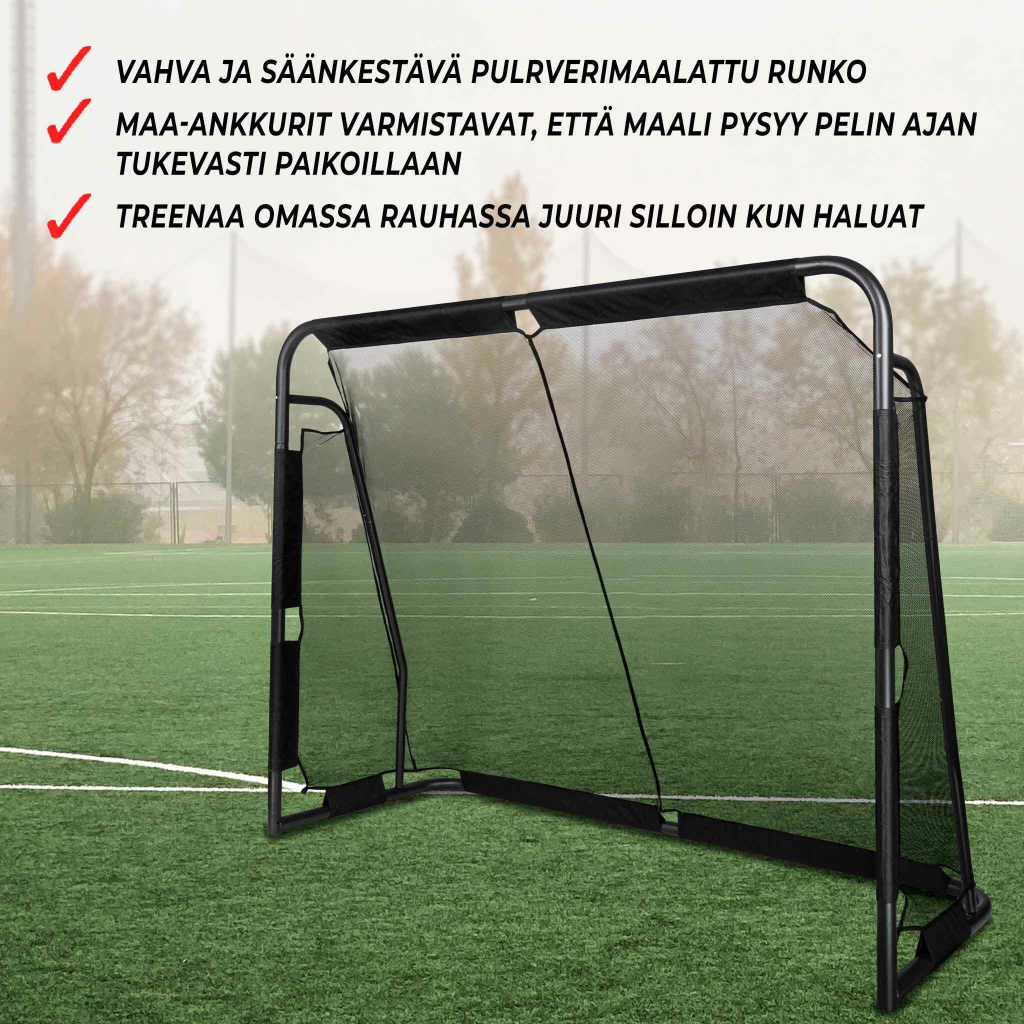 Prosport Fuballtor 220x170x80 Premium schwarz