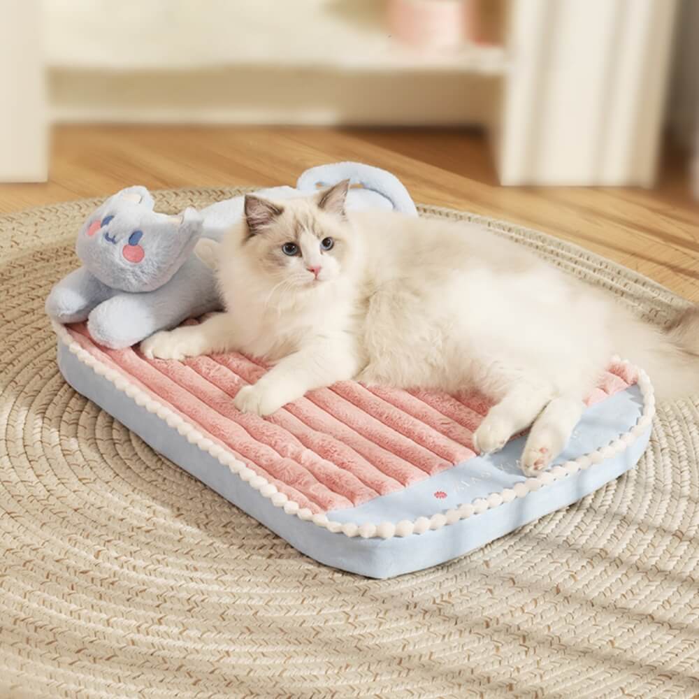 CozyCat Haven – Interaktives Katzenbett für warme und spielerische Stunden