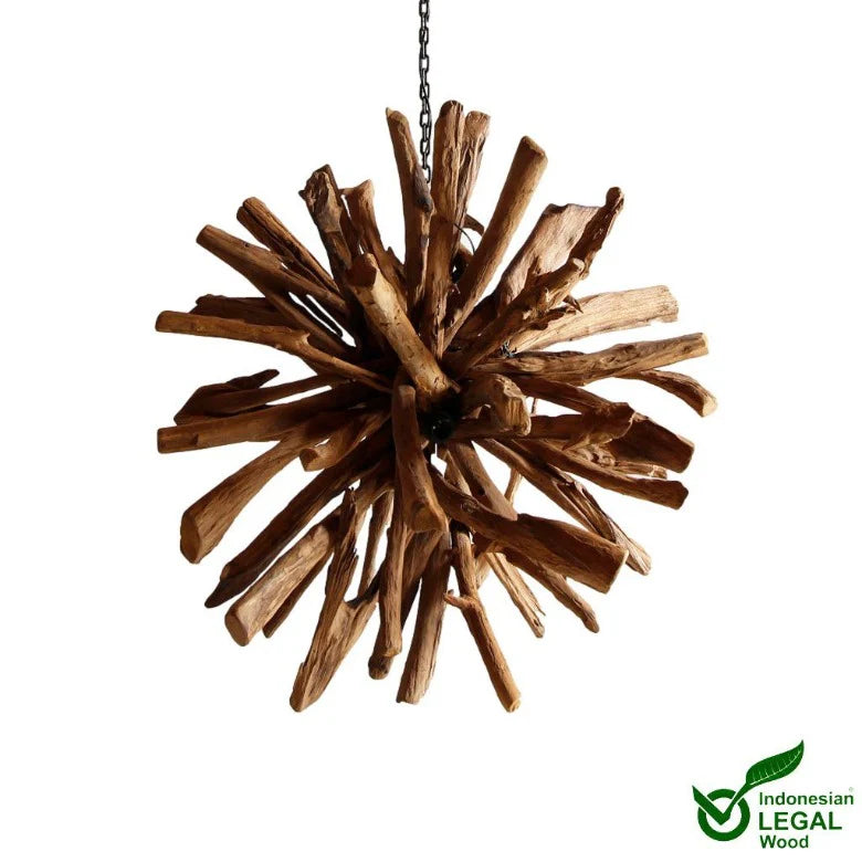 Design Wurzelholz Deckenlampe ACE