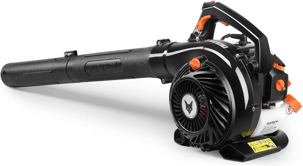 FUXTEC Aspiratore/Soffiatore Professionale a Benzina FX-LBS126P – Soffiatore & Trituratore con Tubo di Soffiatura – Tubo di Aspirazione & Sacco di Raccolta da 60L – Funzione Antivibrazione – Velocità di Soffiatura 62,7 m/s