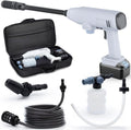 Bamboosang Idropulitrice a batteria 21V: kit pistola di lavaggio elettrica 30Bar 435PSI con batteria 4.0Ah e caricabatterie per la pulizia di auto, giardini e terrazze Bianco