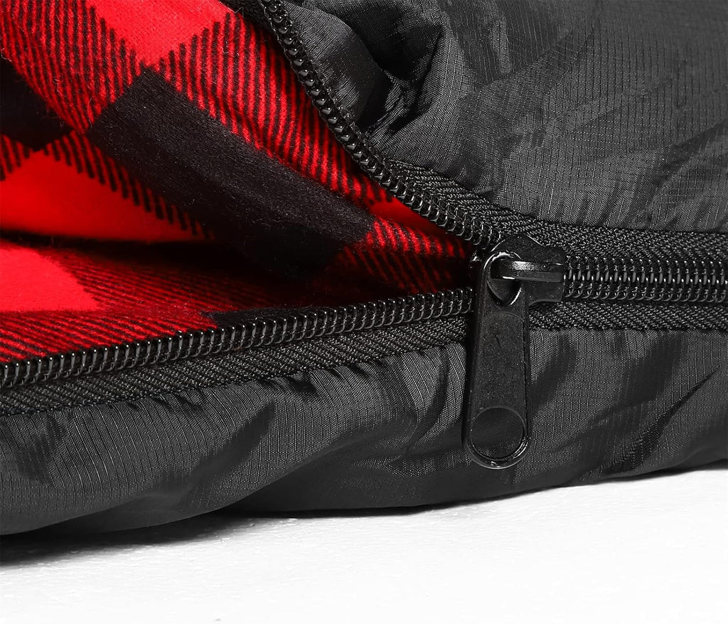 Mcota Winter 0 Grad Doppelschlafsack, Queen-Size-Größe, Schlafsack mit 100% Baumwoll-Flanellfutter, warm und wasserdicht, für 2 Personen Schlafsack für Camping, Angeln oder Jagd bei kaltem Wetter