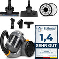 ZEEGMA Zonder Base Jet Staubsauger beutellos mit Set von Aufstzen, Leistung 899W Saugleistung 20 000 Pa, Zyklontechnologie, Turbobürste, 2 HEPA Filter, Staubbehlter 2L