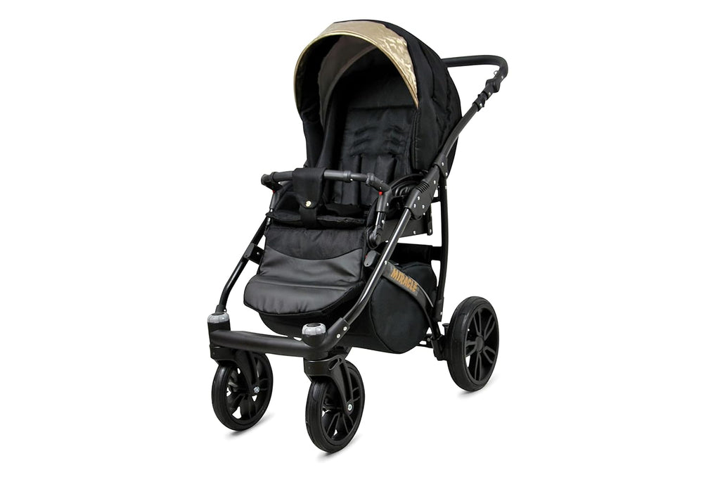 BabyLux® Bambimo Set Passeggino 3 in 1 - Optimal - incl. Navicella, Seduta Passeggino, Seggiolino Auto Ovetto - Seggiolino Auto - Set Passeggino - Passeggino Combinato con Borsa Fasciatoio, Parapioggia ecc.