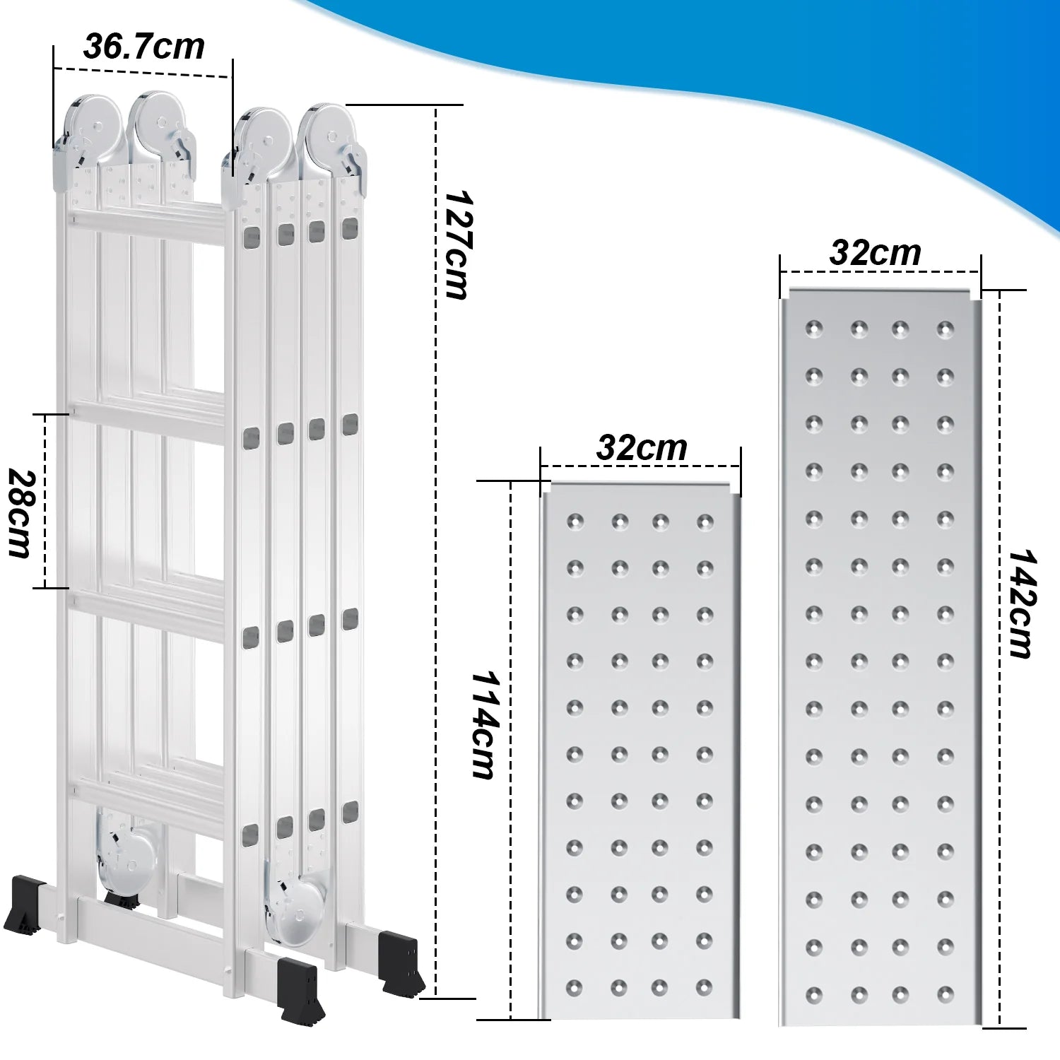 Scala multiuso in alluminio Sonnewelt 4.7M/5.8M