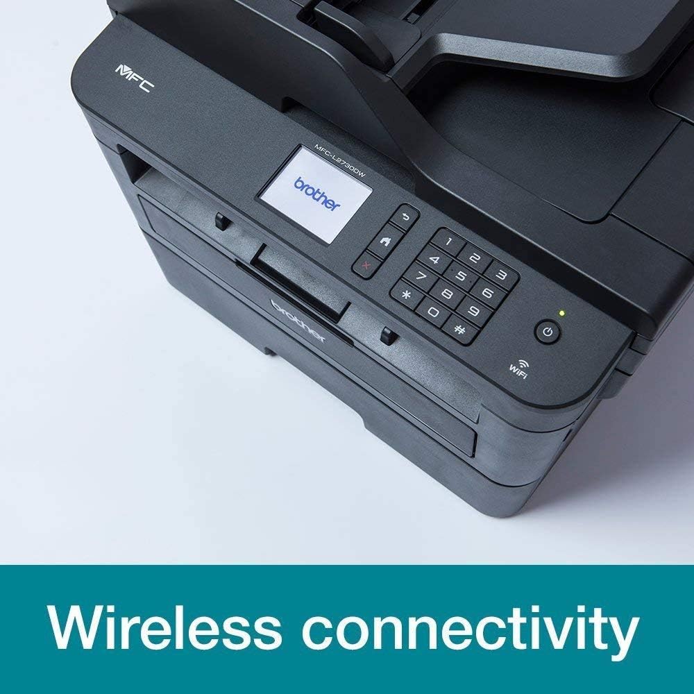 Brother MFC-L2835DW | Stampante multifunzione 4-in-1 (stampa/scansione/copia/fax) Laser monocromatica – Wi-Fi ed Ethernet – Alimentatore automatico documenti (ADF) da 50 fogli – Velocità di stampa di 32 pagine