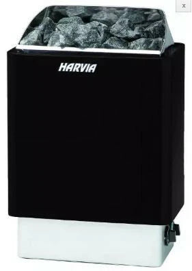 Harvia Saunaofen elektrisch KIP80, 8kW, 7-12m, feste Regelung, schwarz