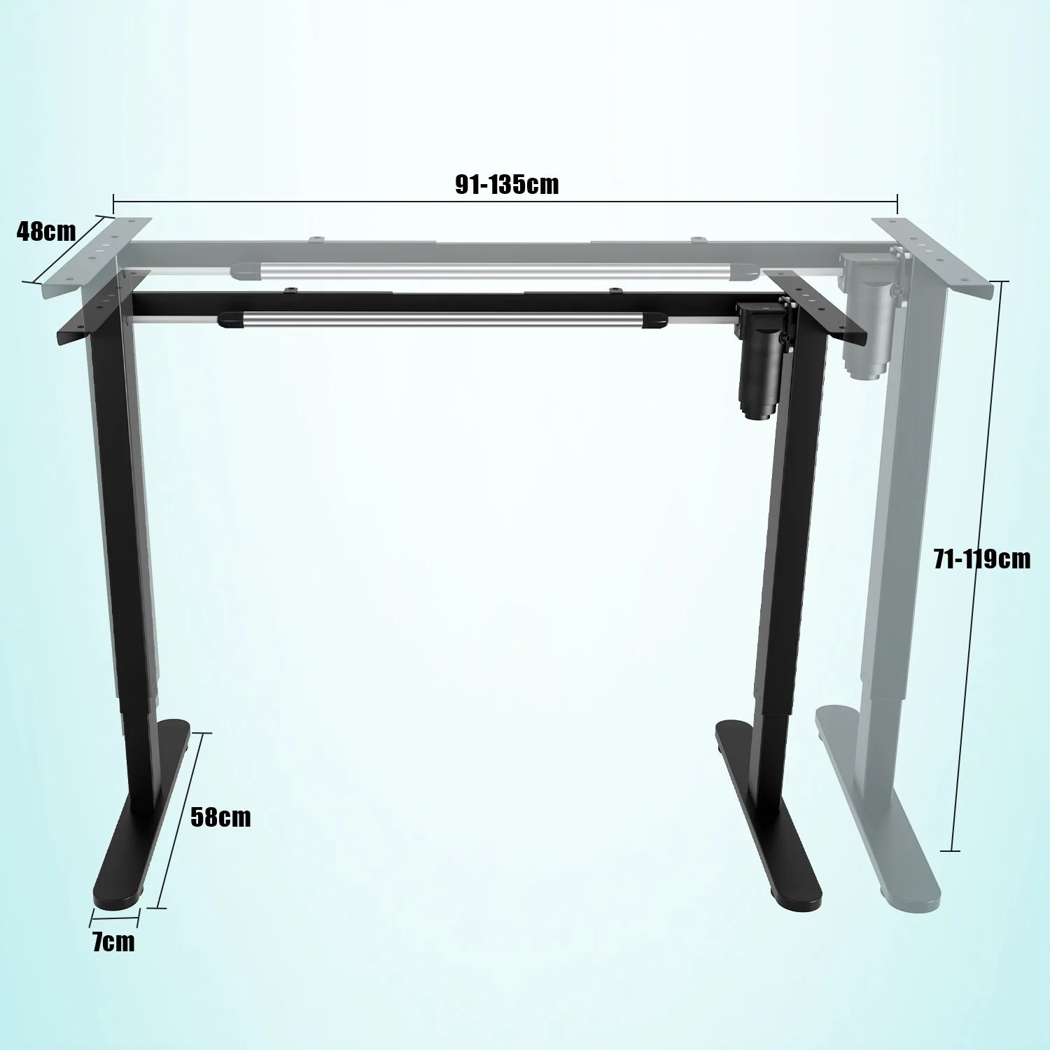 Sonnewelt Scrivania Regolabile in Altezza Elettrica, fino a 80kg di Carico (Nuova Versione)