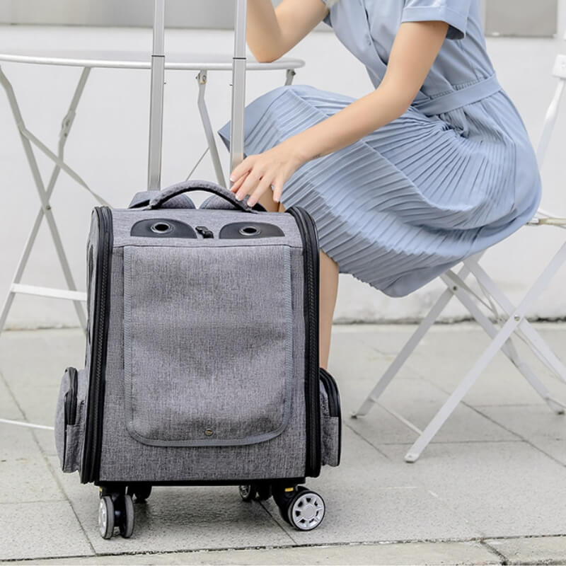 PetVoyage – Zaino da viaggio versatile per gatti con funzione trolley integrata