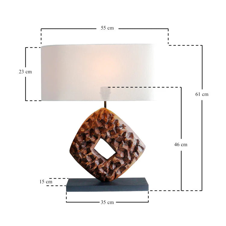 Lampada da tavolo ACAIA in legno di acacia