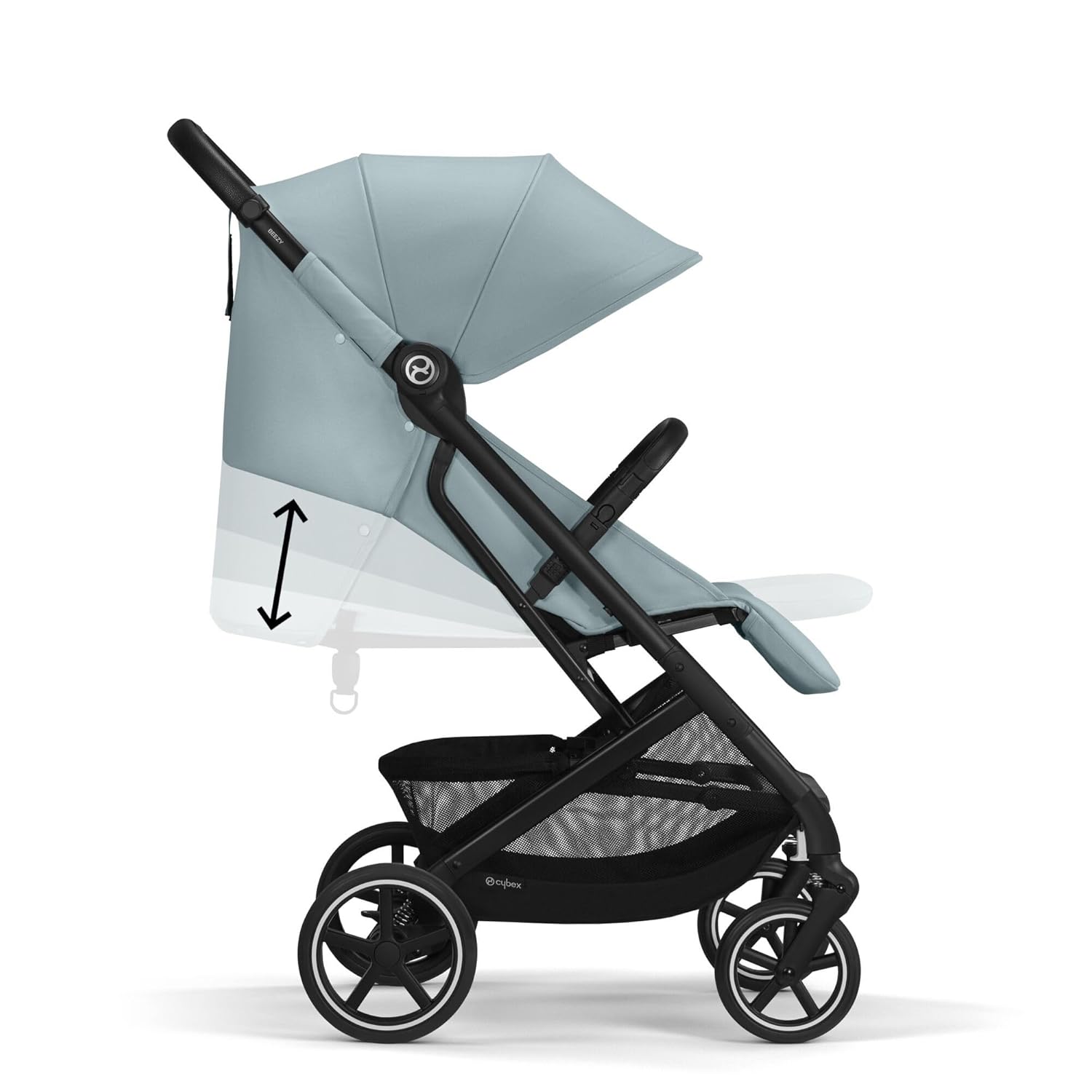 Passeggino Cybex Gold Beezy con cinture One-Pull, dalla nascita fino a 4 anni circa (max. 22 kg), compatto ed ergonomico, Almond Beige (Beige con telaio nero)