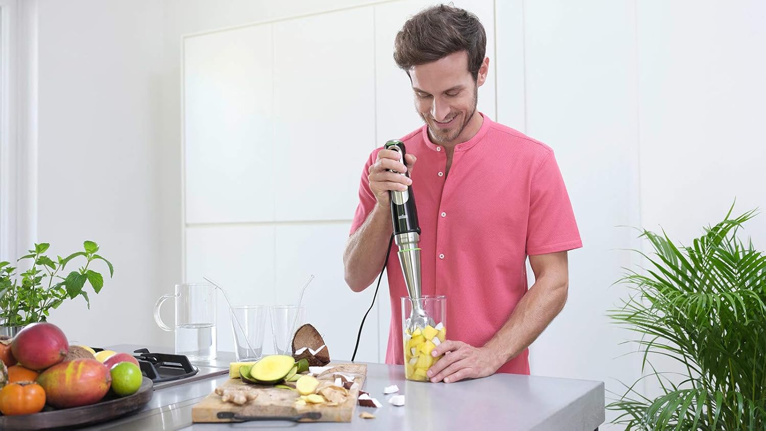 Braun MultiQuick 9 MQ 9187XLI – 5-in-1 Stabmixer mit Küchenmaschinen-Aufsatz, Zerkleinerer, Kartoffel- & Gemüsestampfer & Schneebesen, stufenlose Geschwindigkeitseinstellung, 1200 W, Schwarz/Edelstahl